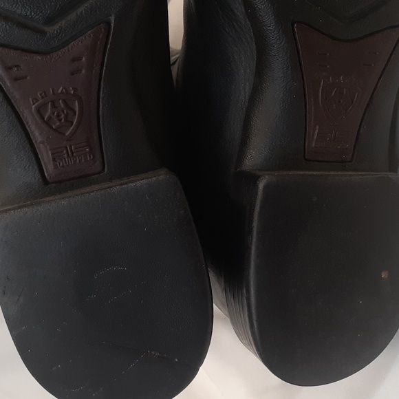 Ariat Men's Heritage Stockman Black Leather Cowboy Boots. Style 10009594. - Picture 14 of 16